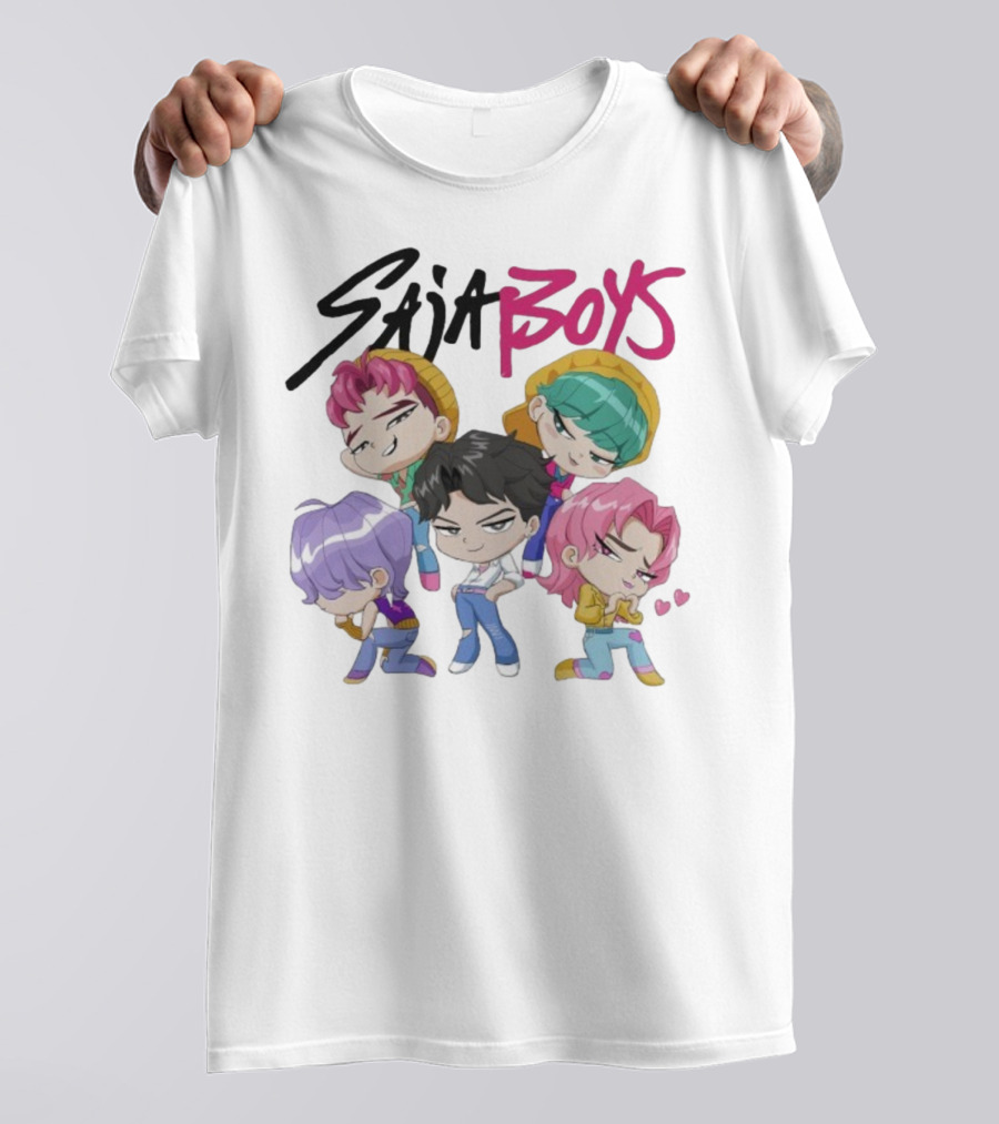 KPop Saja Boys Chibi Demon Hunters Characters T-Shirt