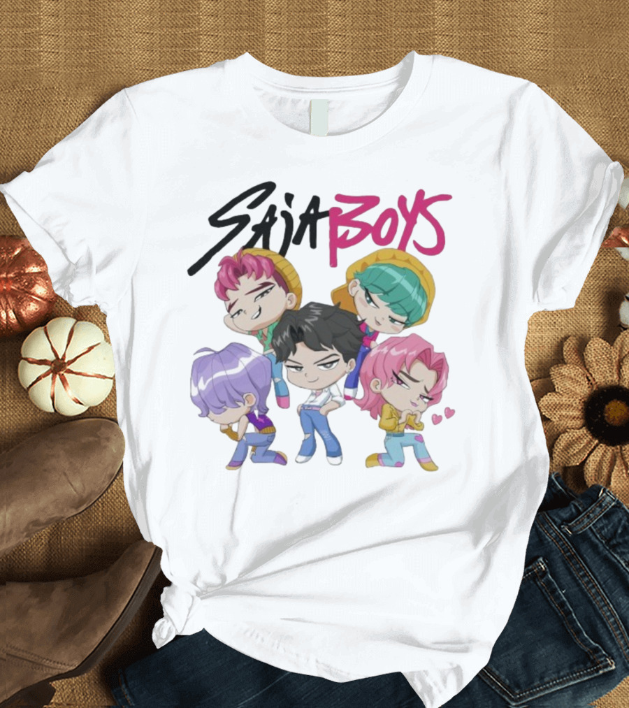 KPop Saja Boys Chibi Demon Hunters Characters T-Shirt