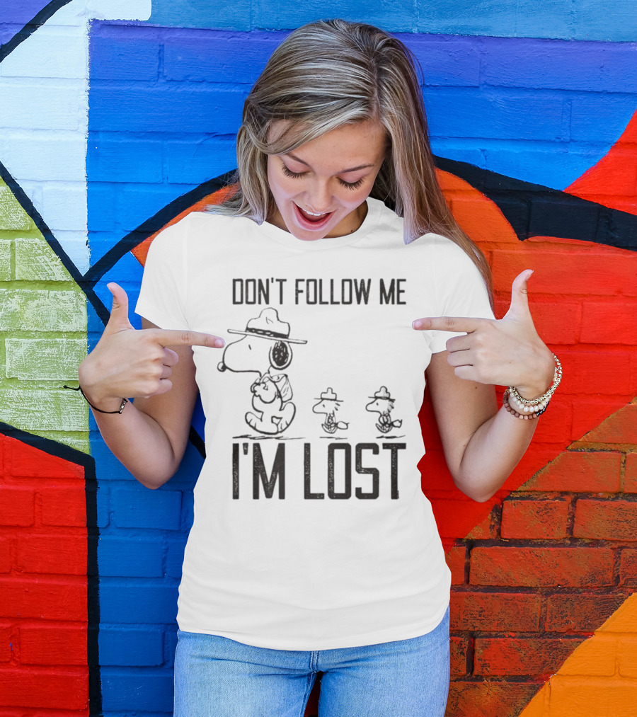 Snoopy Woodstock Peanuts Don’t Follow Me I’m Lost T-Shirt