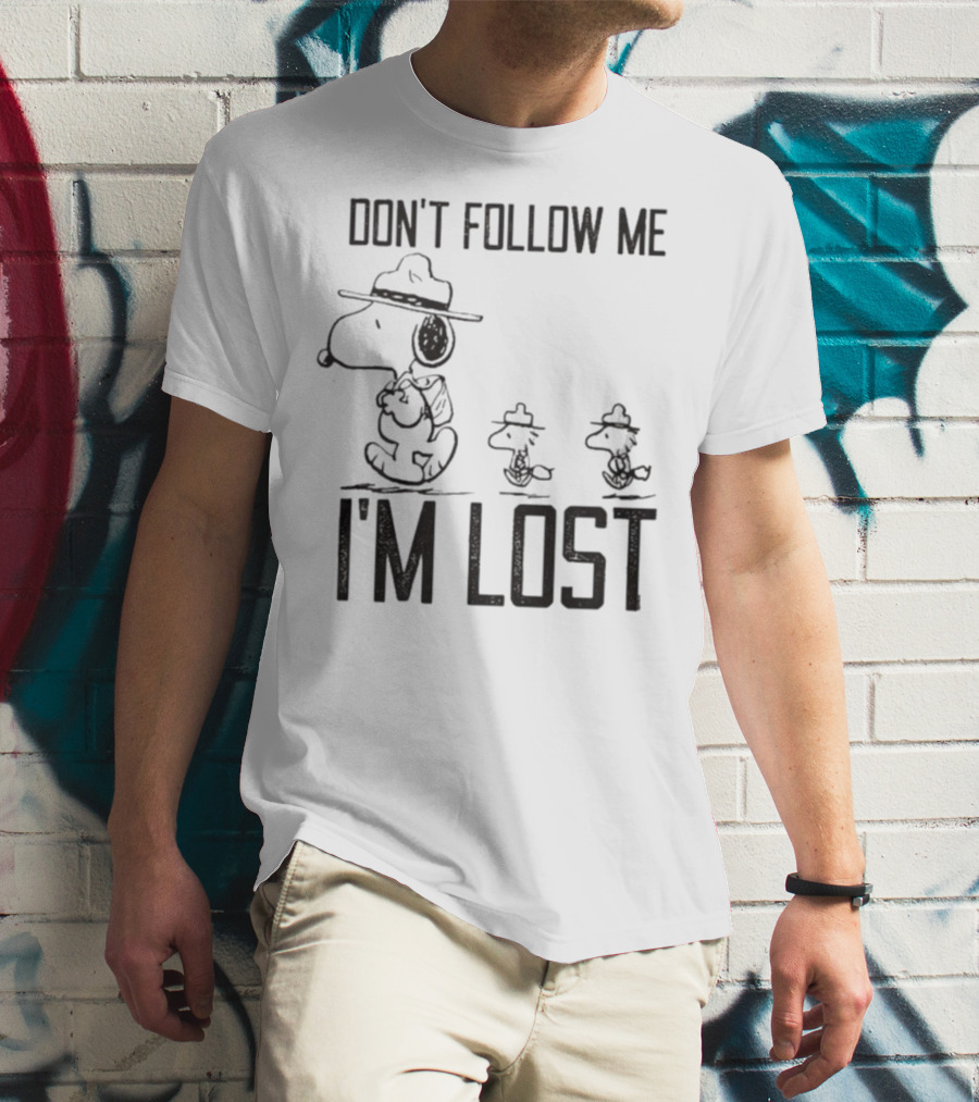 Snoopy Woodstock Peanuts Don’t Follow Me I’m Lost T-Shirt