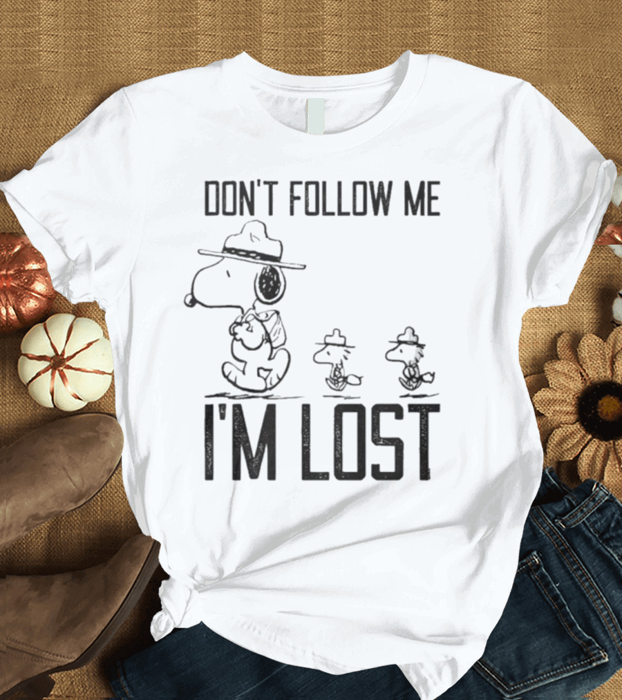 Snoopy Woodstock Peanuts Don’t Follow Me I’m Lost T-Shirt