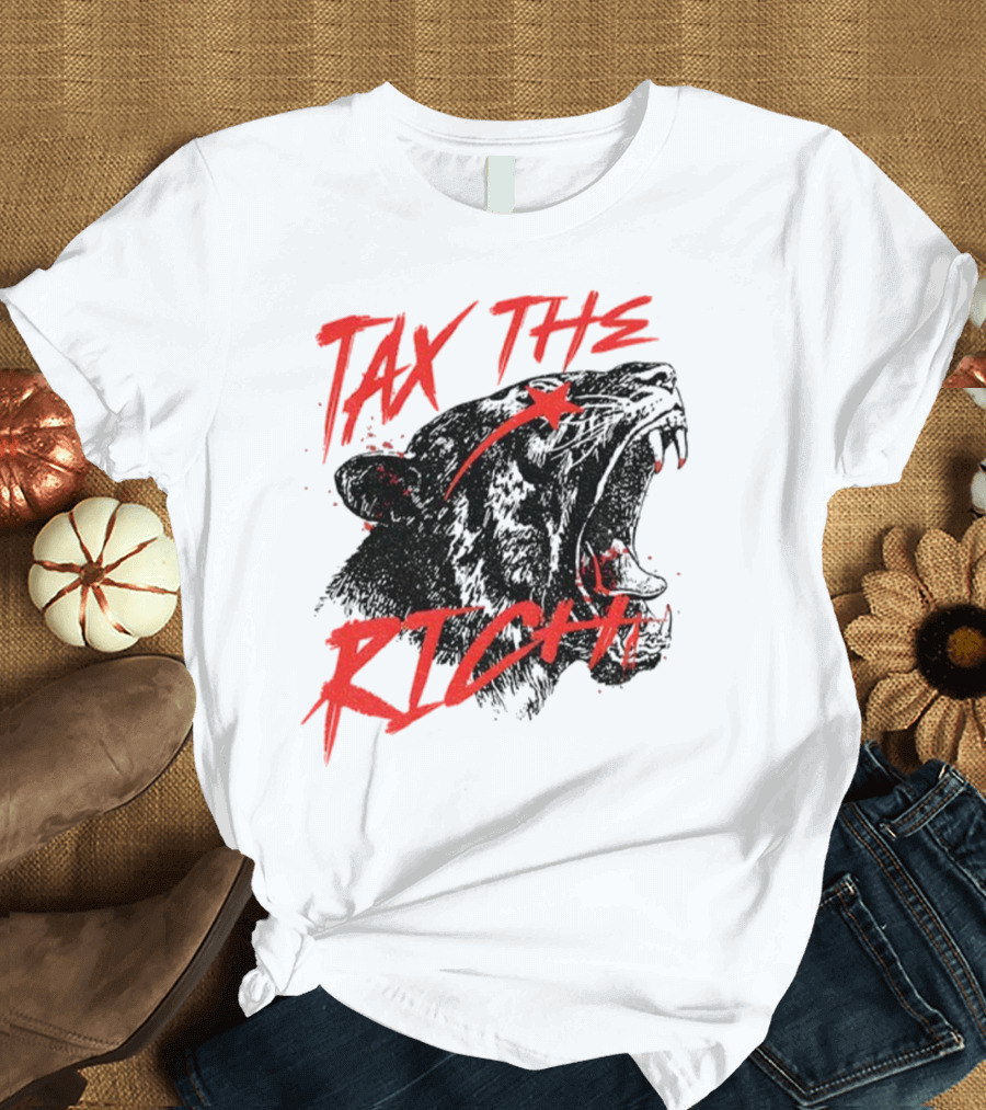 Tax The Rich Tiger Roar Anti Billionaire T-Shirt
