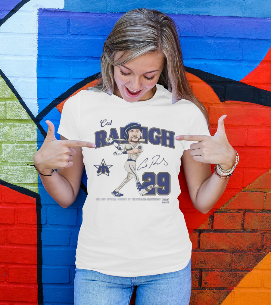 Cal Raleigh Seattle Mariners MVP Throwbacks Northwest Signature 2025 29 T-Shirt