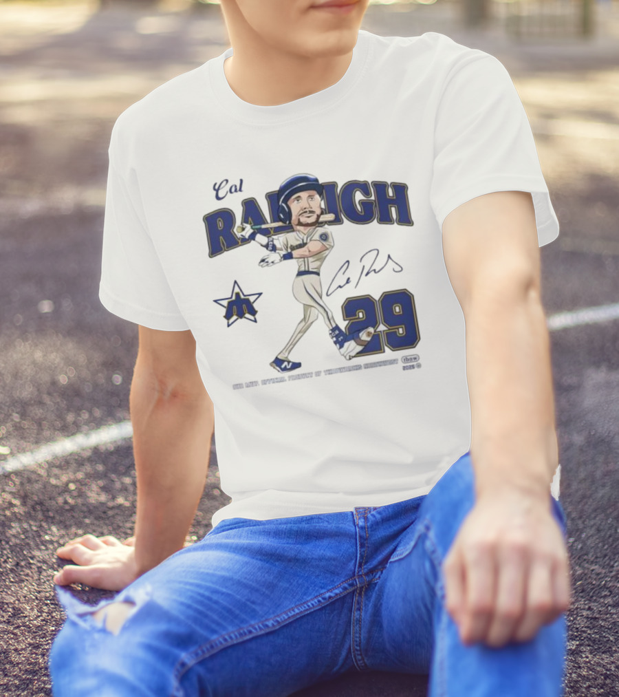 Cal Raleigh Seattle Mariners MVP Throwbacks Northwest Signature 2025 29 T-Shirt