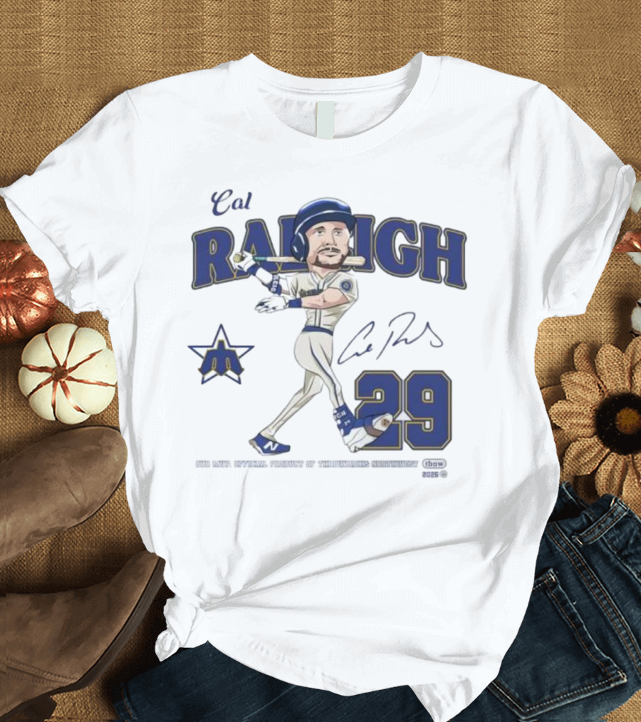 Cal Raleigh Seattle Mariners MVP Throwbacks Northwest Signature 2025 29 T-Shirt