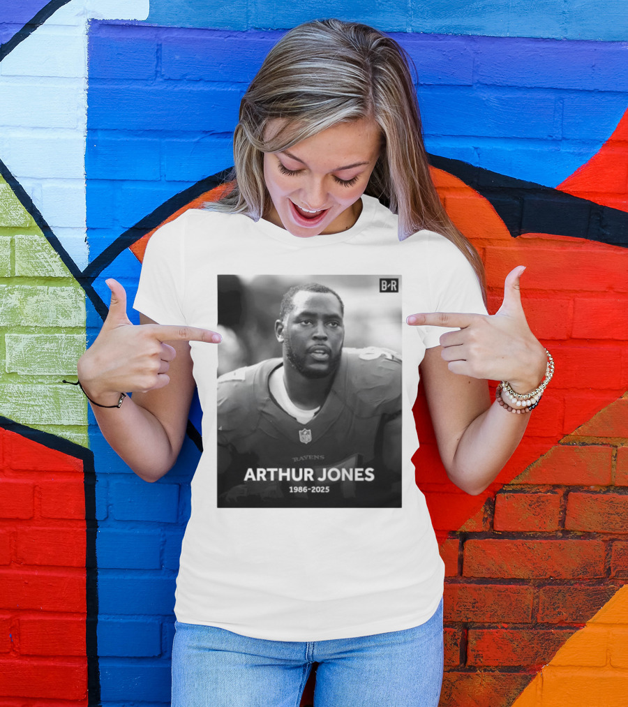 Arthur Jones Baltimore Ravens NFL Player Tribute 1986-2025 T-Shirt