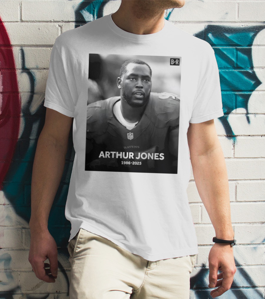 Arthur Jones Baltimore Ravens NFL Player Tribute 1986-2025 T-Shirt