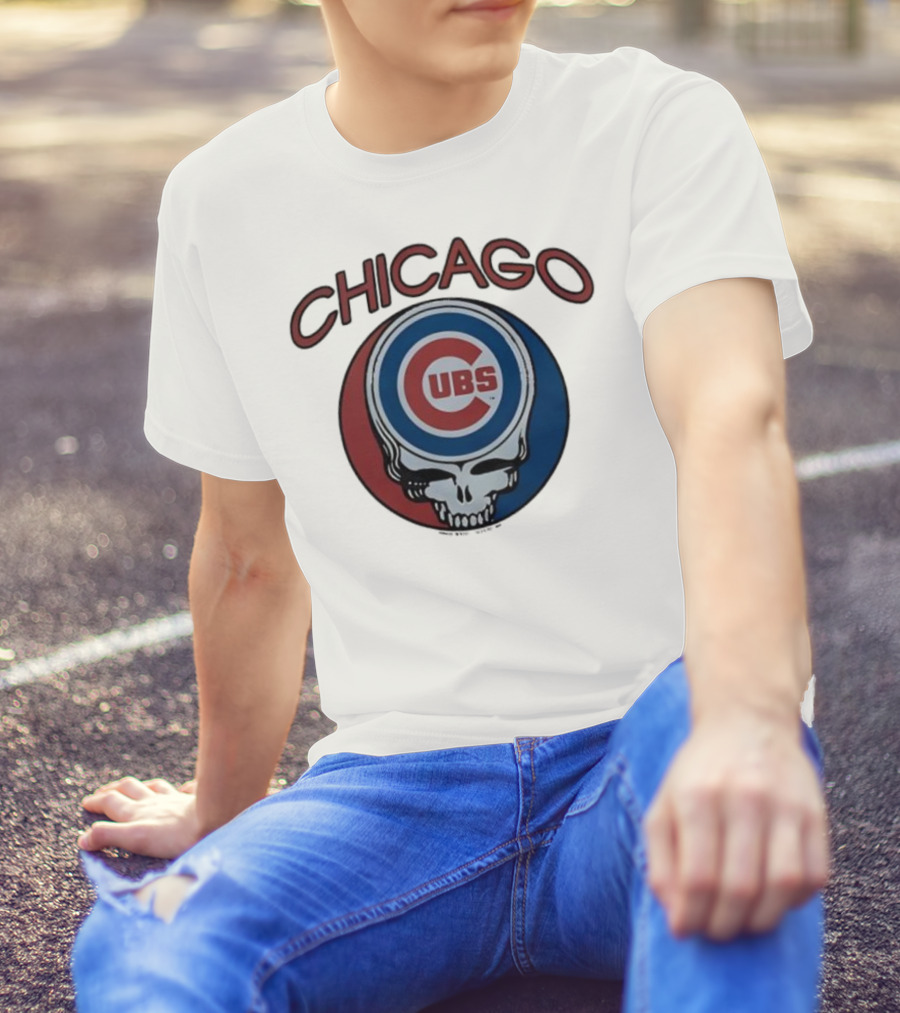 Chicago Cubs Grateful Dead Collaboration Steal Your Base Skull T-Shirt