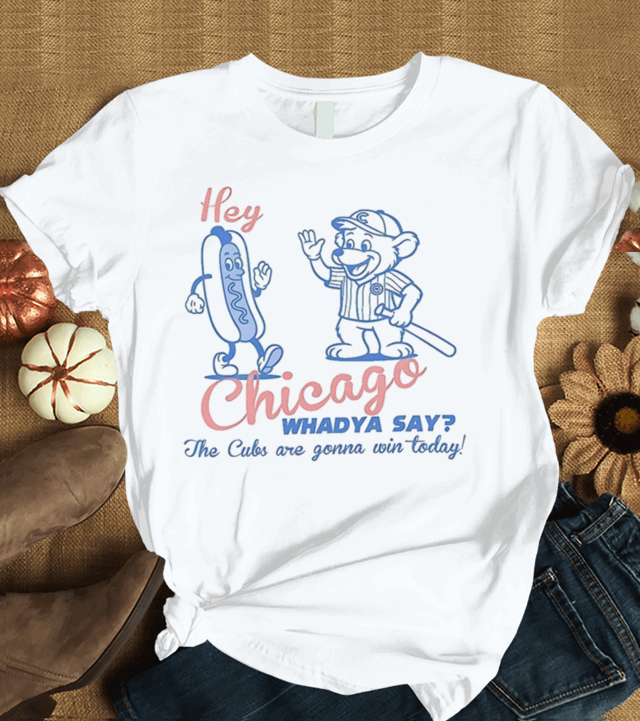 Hey Chicago Whadya Say Cubs Are Gonna Win Today T-Shirt