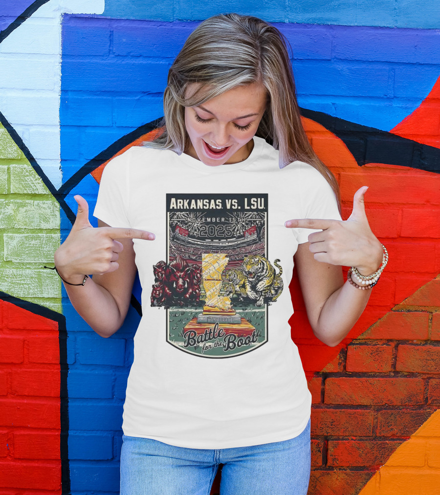 Arkansas Vs LSU November 15th 2025 Battle For The Boot T-Shirt