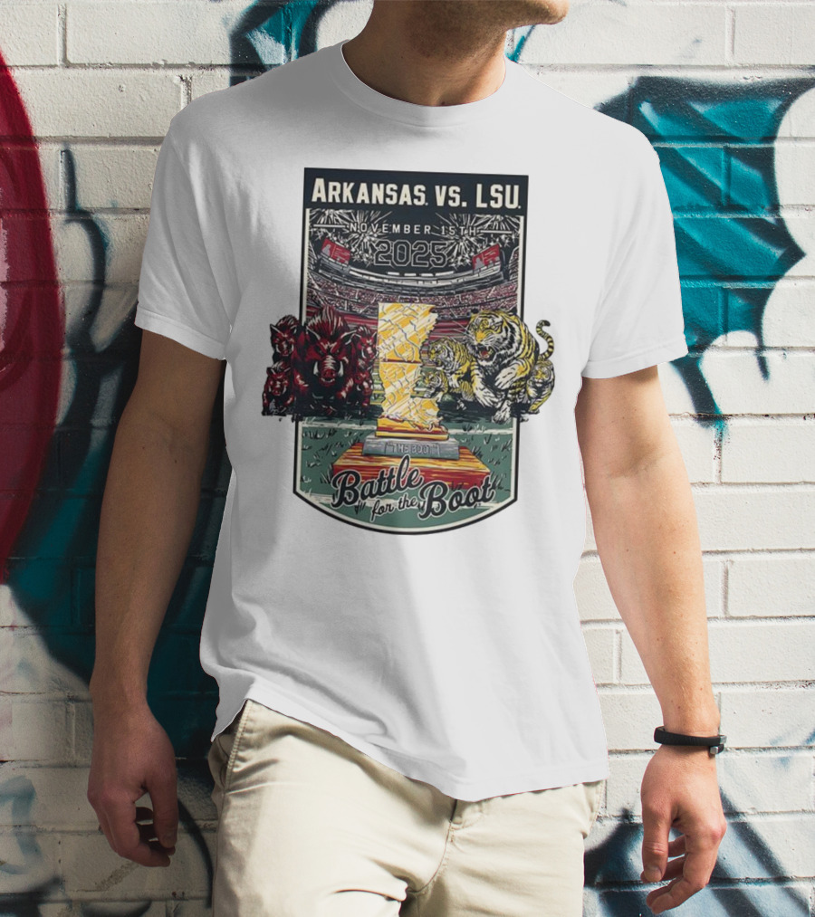 Arkansas Vs LSU November 15th 2025 Battle For The Boot T-Shirt