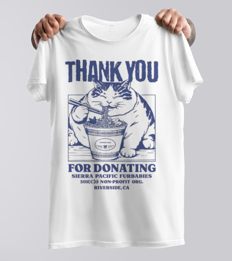 Thank You For Donating Santa Cruz Mountain Brewery Californians For Ferrets Monterey Bay California T-Shirt