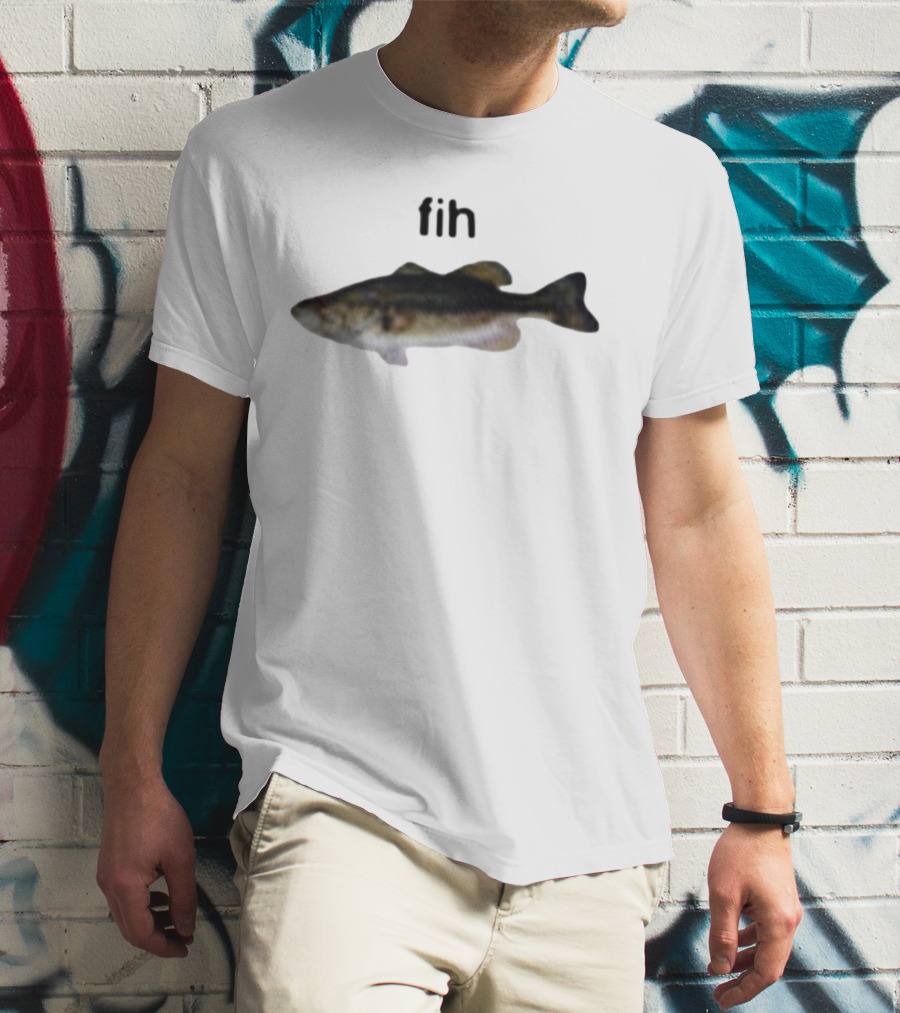Fih Fish Humor With Realistic Fish Illustration T-Shirt