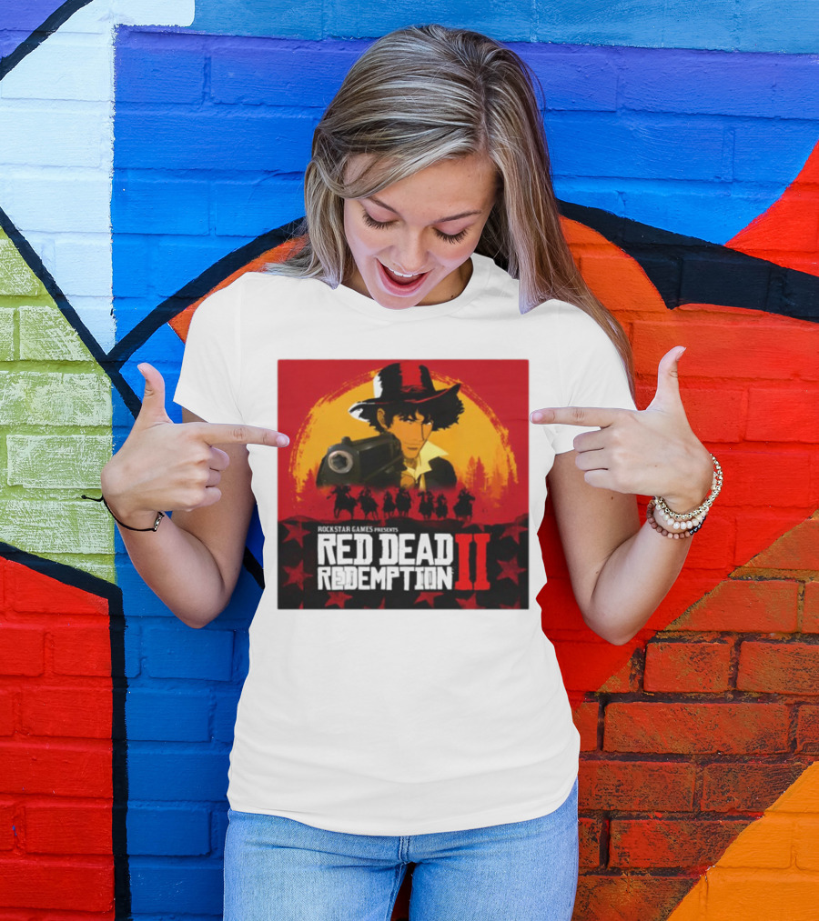 Rockstar Games Red Dead Redemption II Goofyahhtees Spike Rd2 Cowboy Gunman T-Shirt