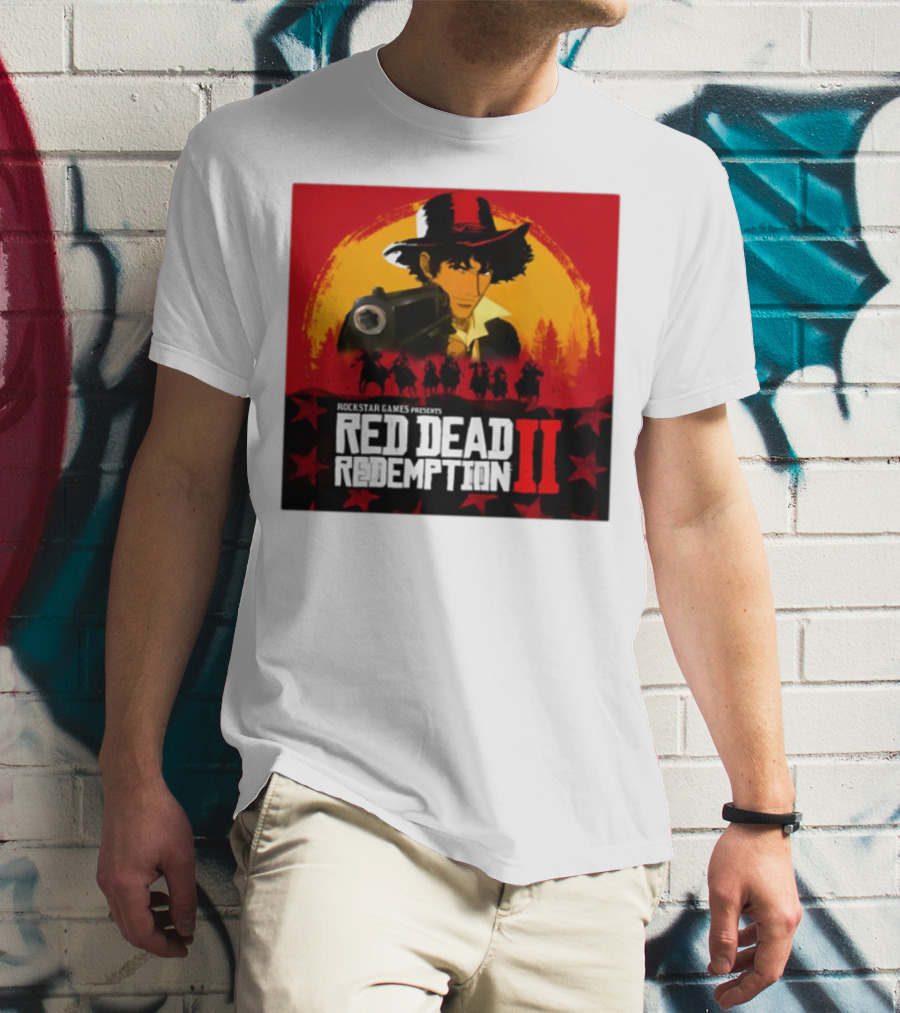 Rockstar Games Red Dead Redemption II Goofyahhtees Spike Rd2 Cowboy Gunman T-Shirt