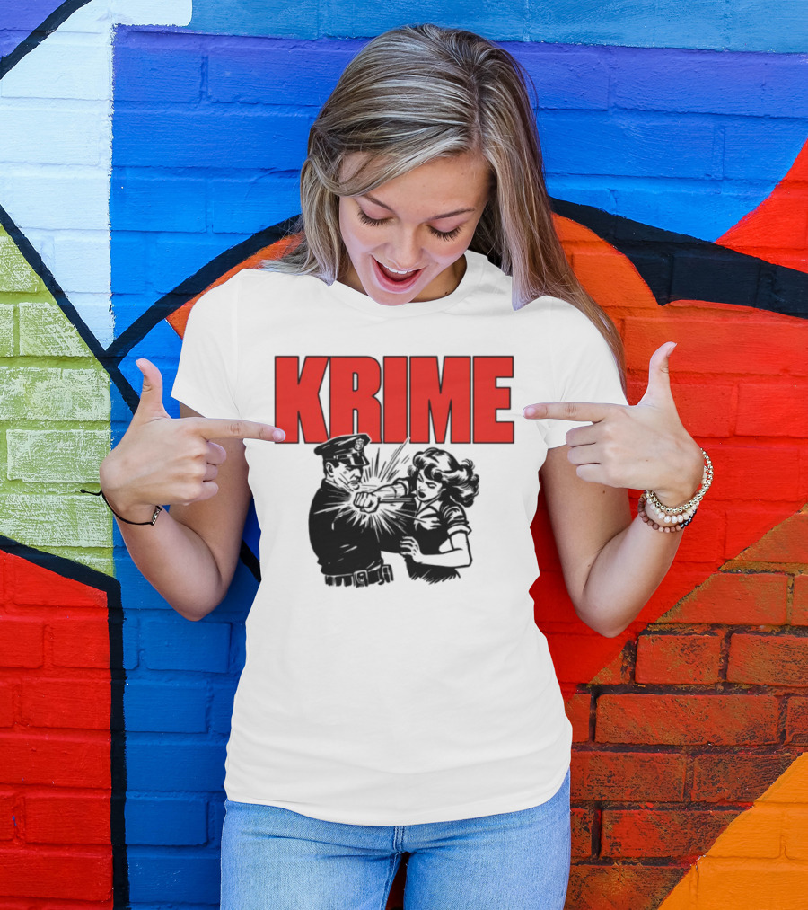 Krime ACAB Red Bold Text T-Shirt