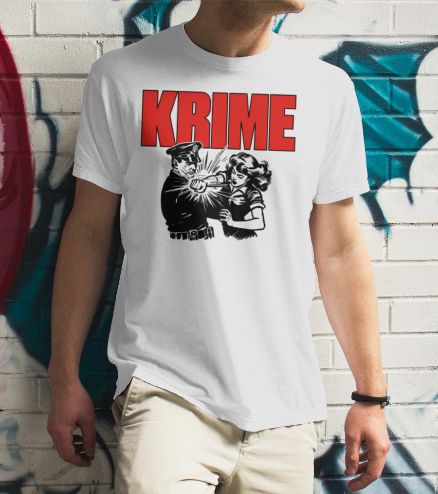 Krime ACAB Red Bold Text T-Shirt