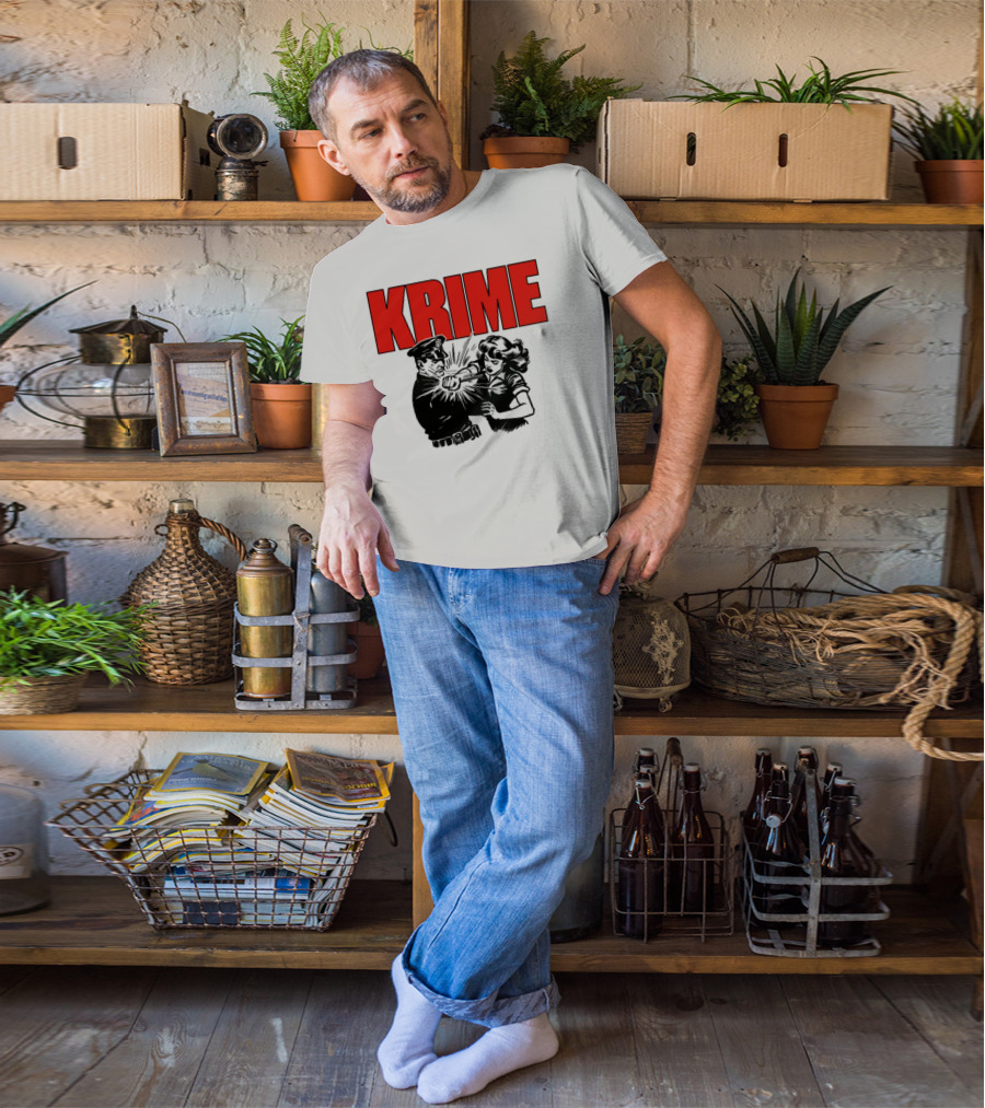 Krime ACAB Red Bold Text T-Shirt