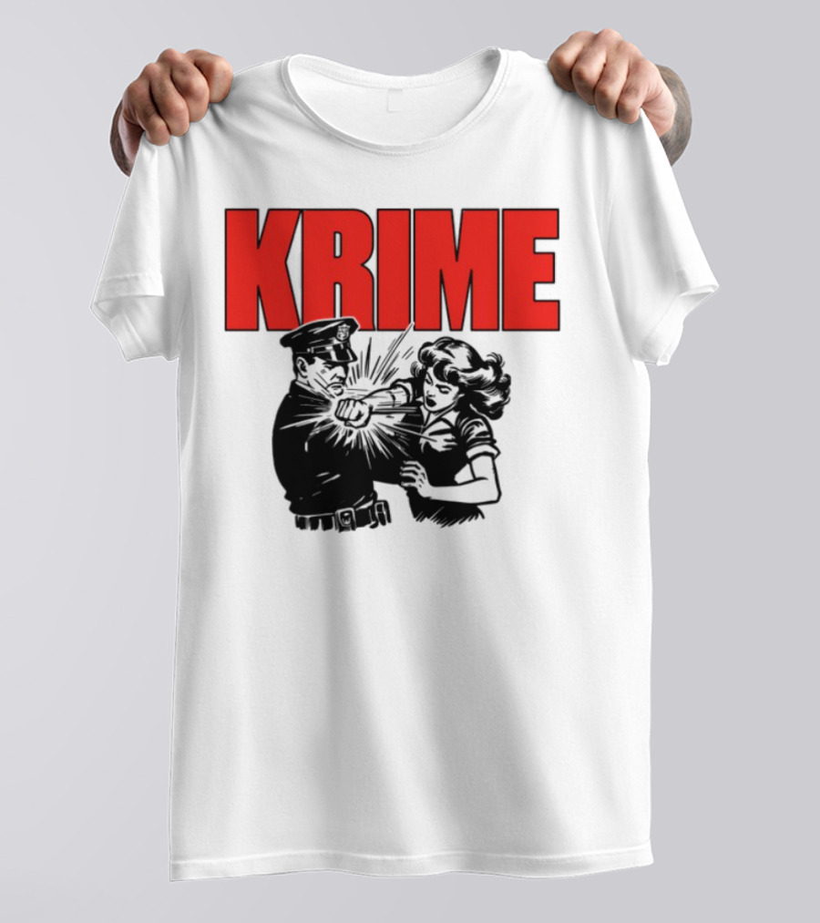 Krime ACAB Red Bold Text T-Shirt