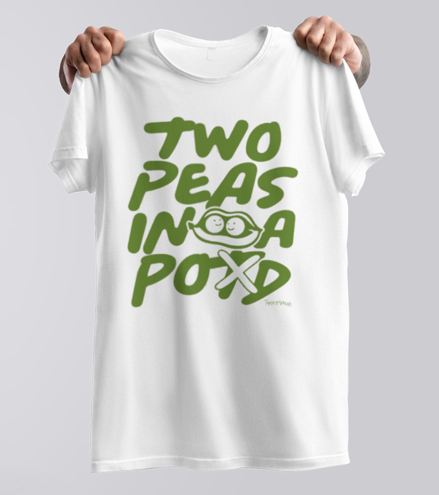 Two Peas In A Pod Cartoon Illustration By Tamera Ann 전연희 T-Shirt