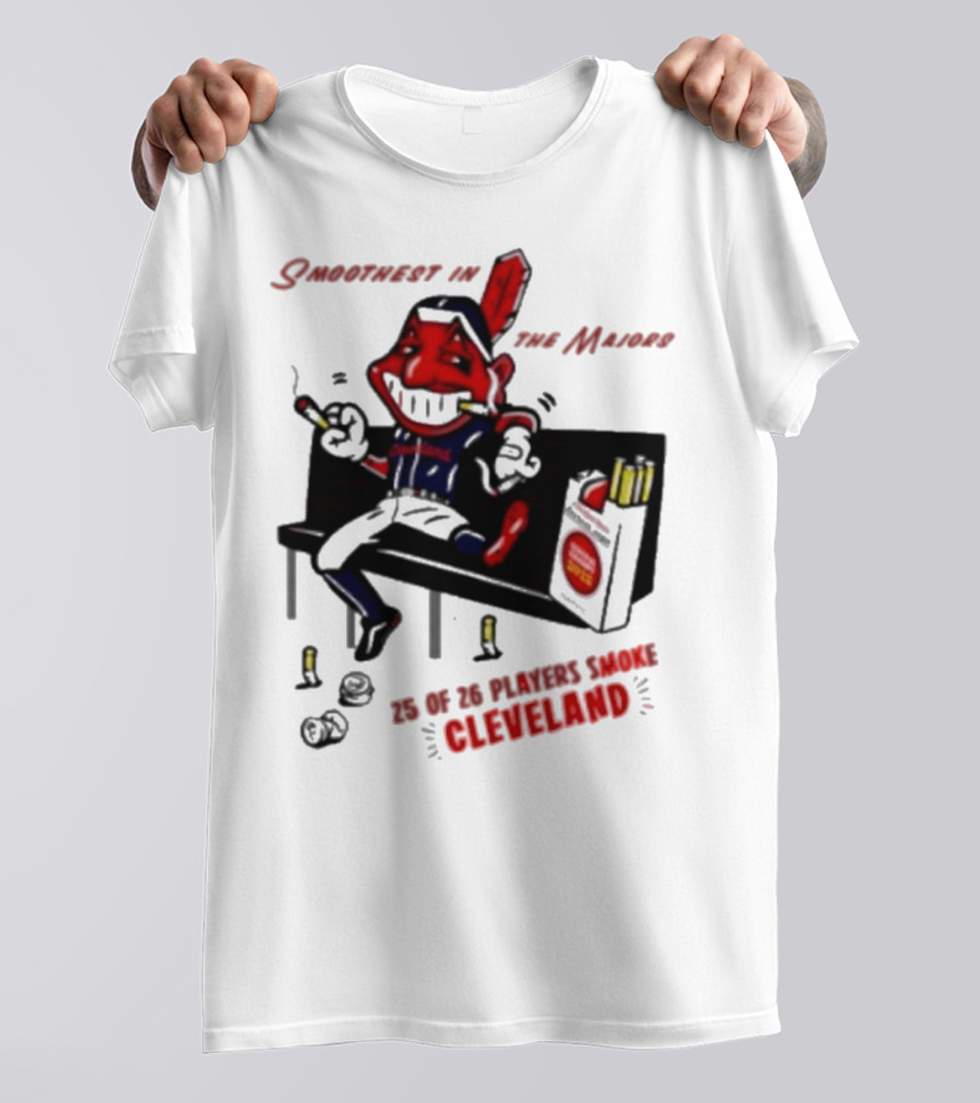 Cleveland Guardians Smoothest In The Majors 25 Of 26 Players Smoke T-Shirt