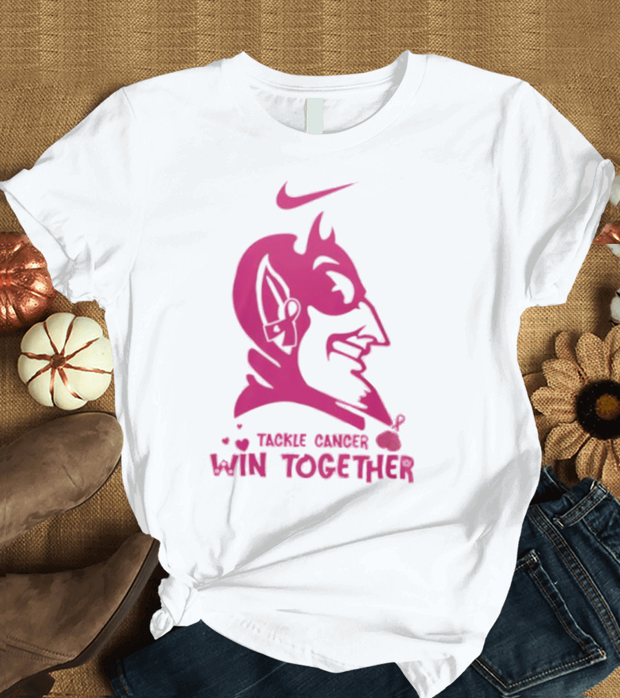 Duke Blue Devils Nike Tackle Cancer Win Together In October We Wear Pink T-Shirt