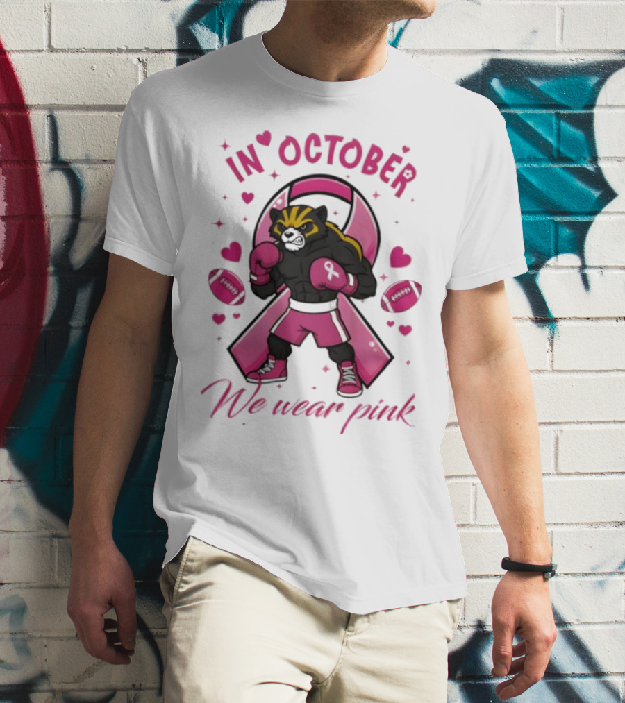 Michigan Wolverines Tackle Cancer Pink October Wear Pink Boxing Theme T-Shirt