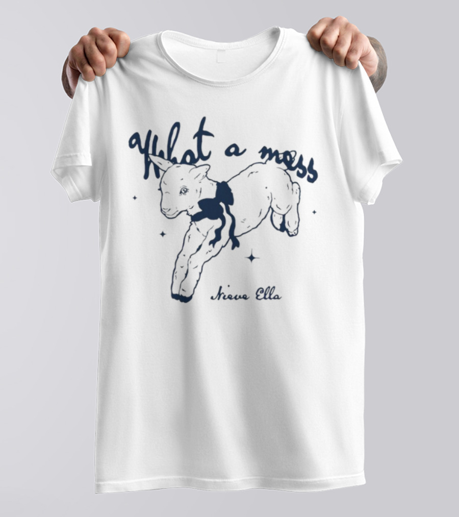 What A Mess Nieve Ella Lamb Drawing T-Shirt