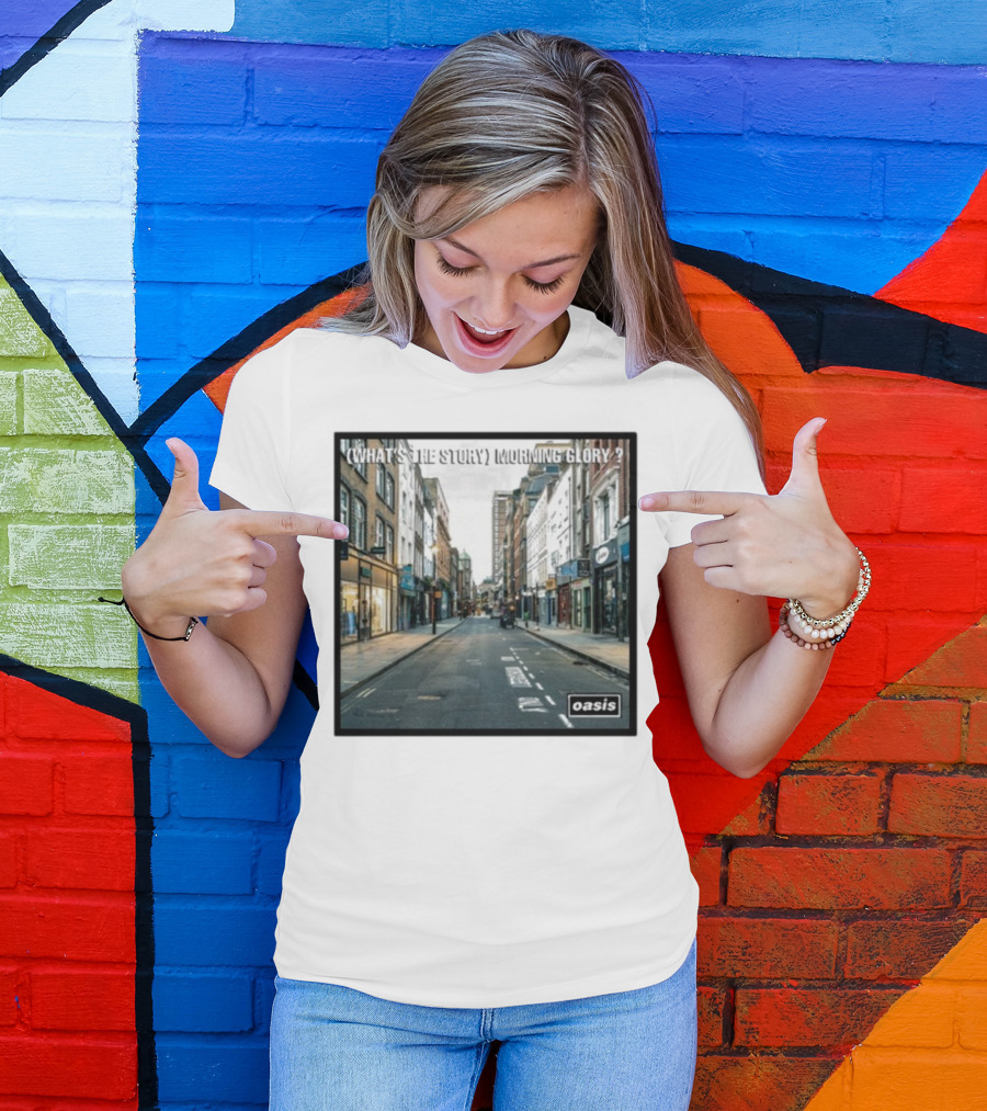 Oasis What's The Story Morning Glory Berwick Street Album Art Classic Scene T-Shirt