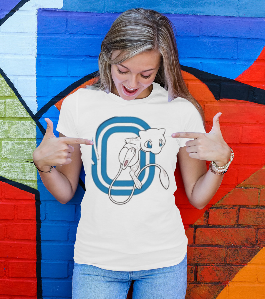 Overtime Pokémon Mew Blue Iconic Character Design T-Shirt