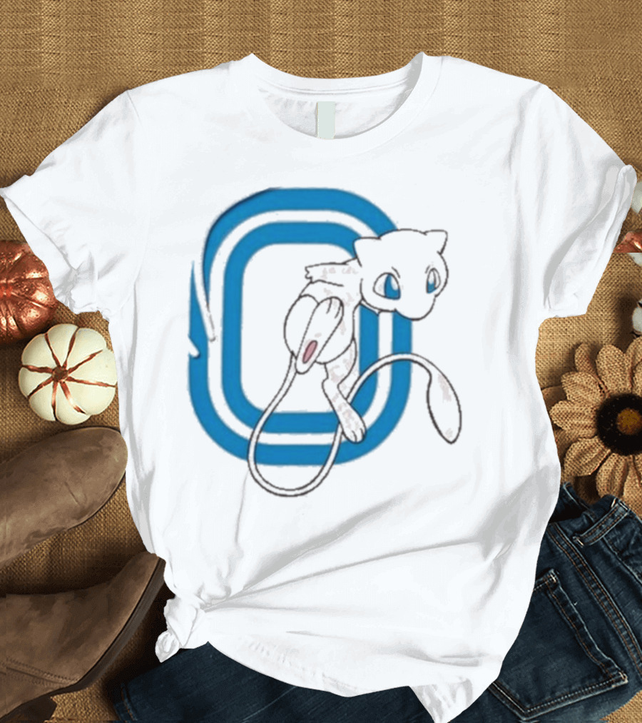 Overtime Pokémon Mew Blue Iconic Character Design T-Shirt