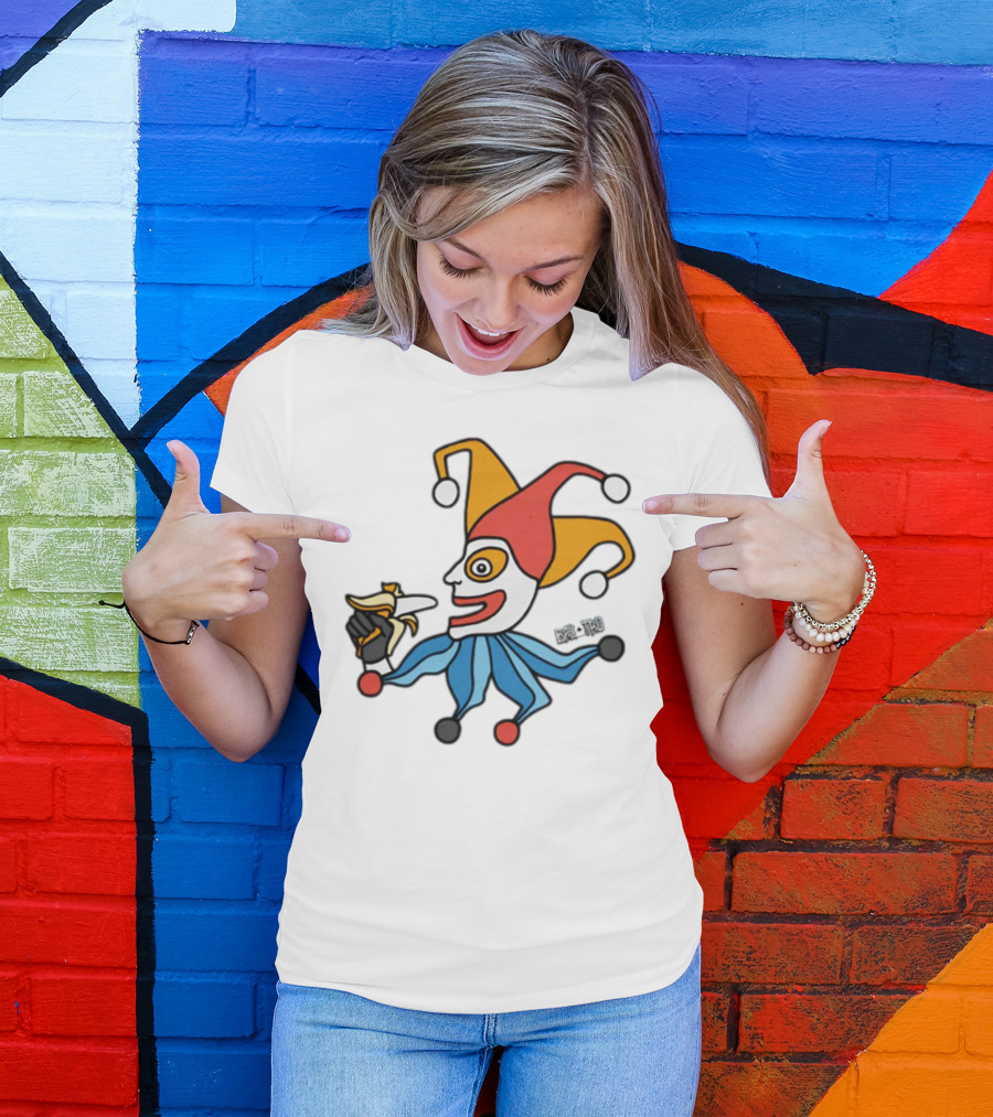 April Fools Jester With Banana Comic T-Shirt