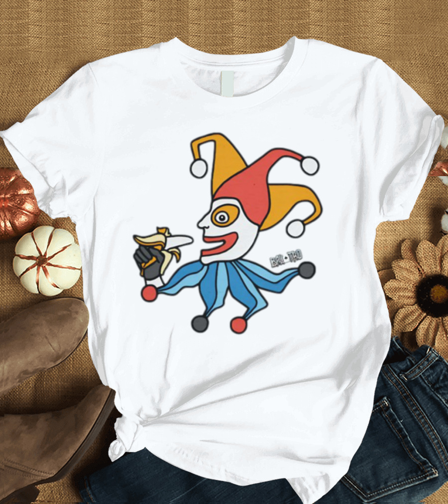 April Fools Jester With Banana Comic T-Shirt