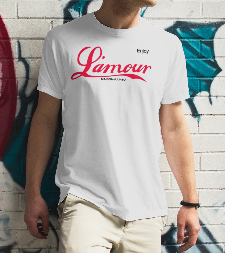 Enjoy L'amour Maison Rapito Red Script T-Shirt