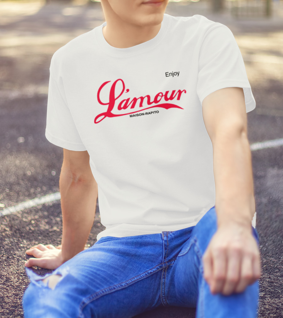 Enjoy L'amour Maison Rapito Red Script T-Shirt
