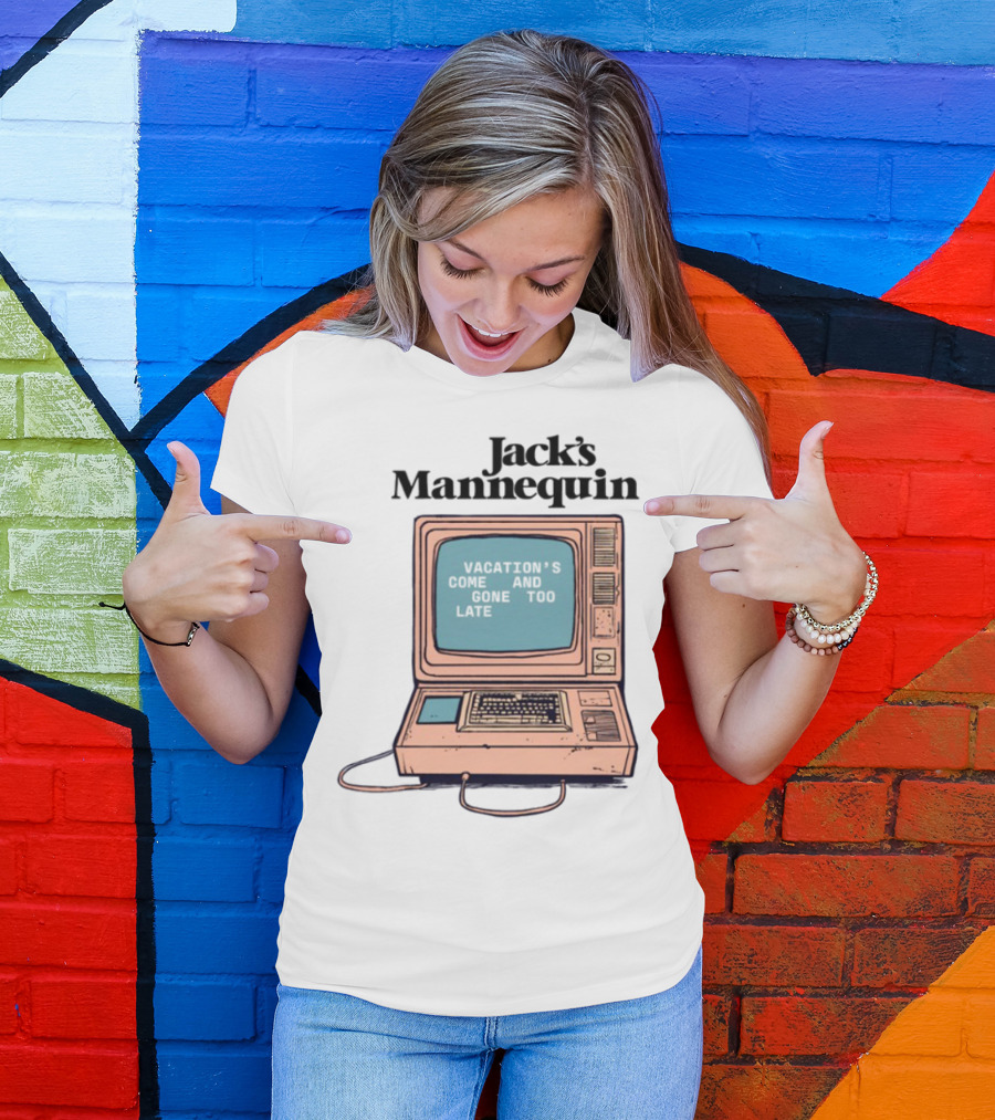 Jack's Mannequin Vacation Retro Computer Aesthetic T-Shirt