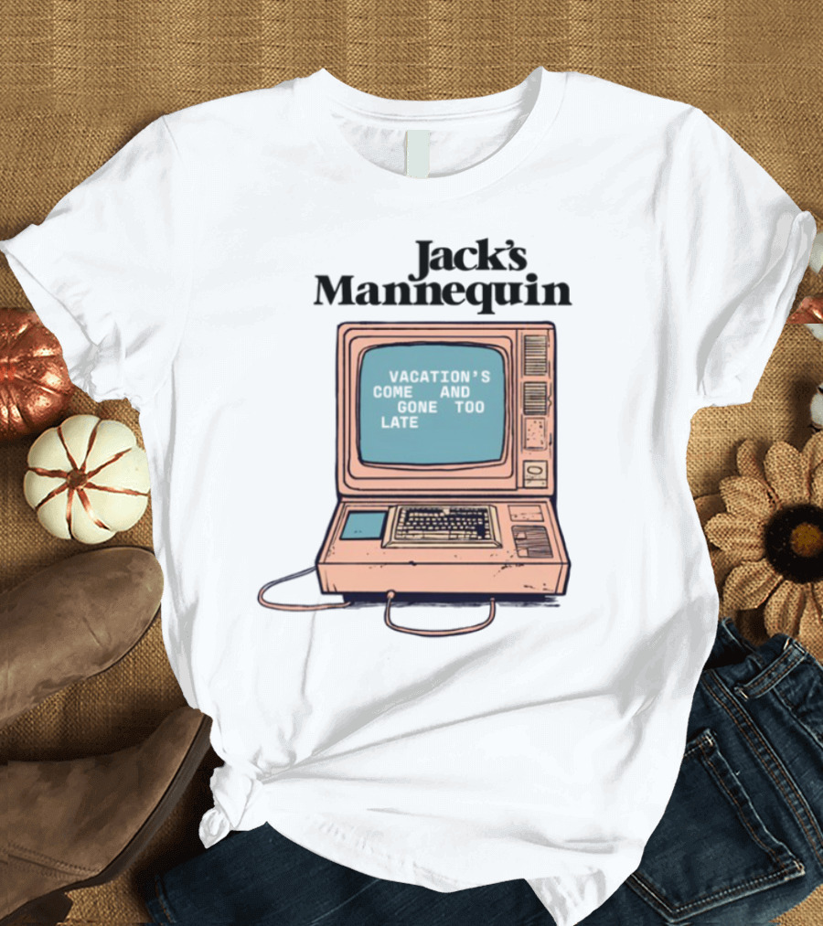 Jack's Mannequin Vacation Retro Computer Aesthetic T-Shirt