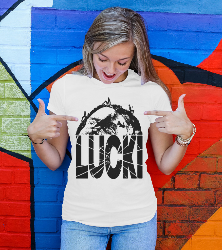 Lucki Vault White Lucki Text And Stars T-Shirt