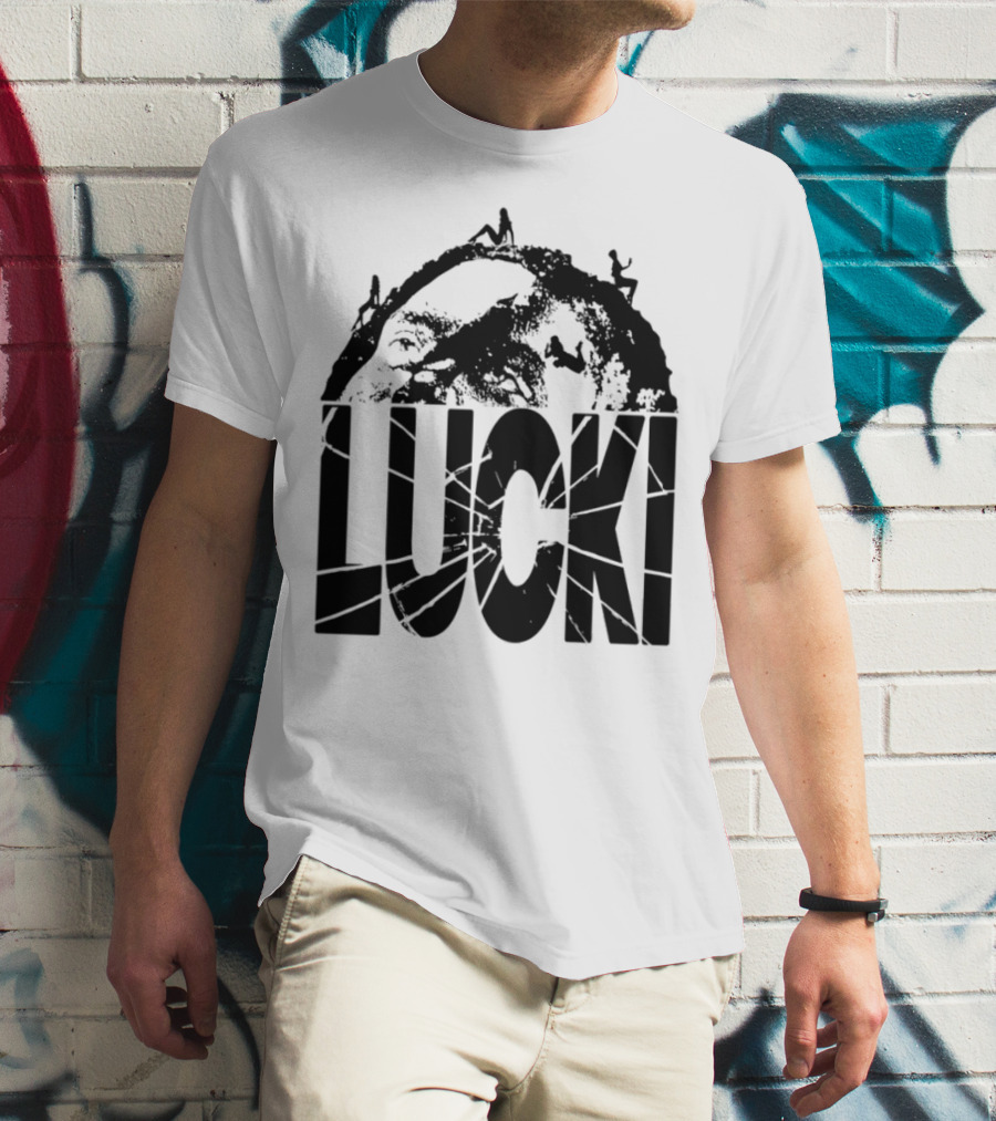 Lucki Vault White Lucki Text And Stars T-Shirt