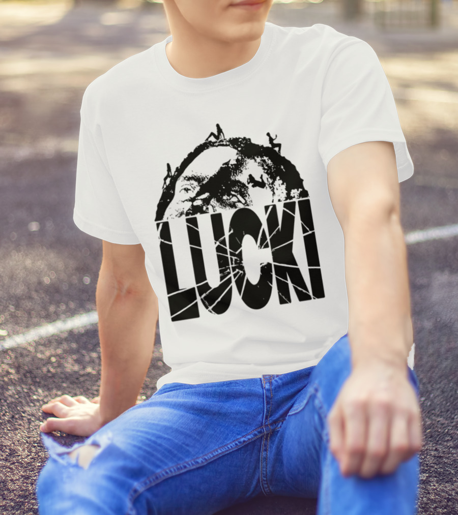 Lucki Vault White Lucki Text And Stars T-Shirt