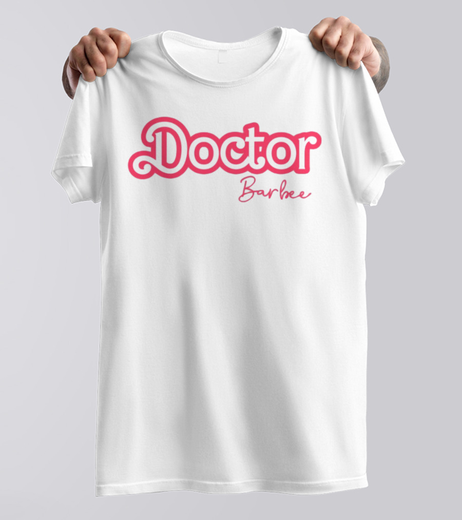 Doctor Barbee Retro Style Pink Font T-Shirt