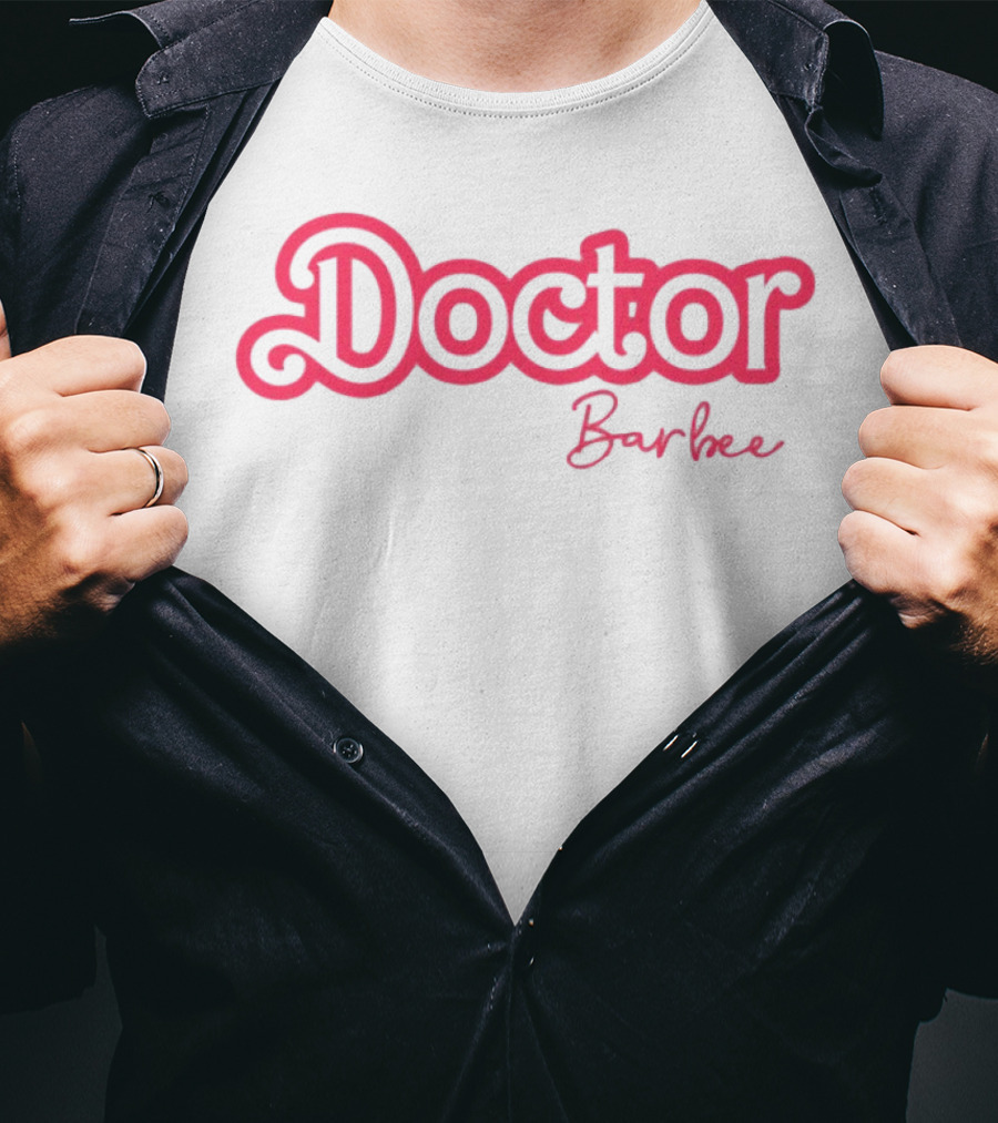 Doctor Barbee Retro Style Pink Font T-Shirt
