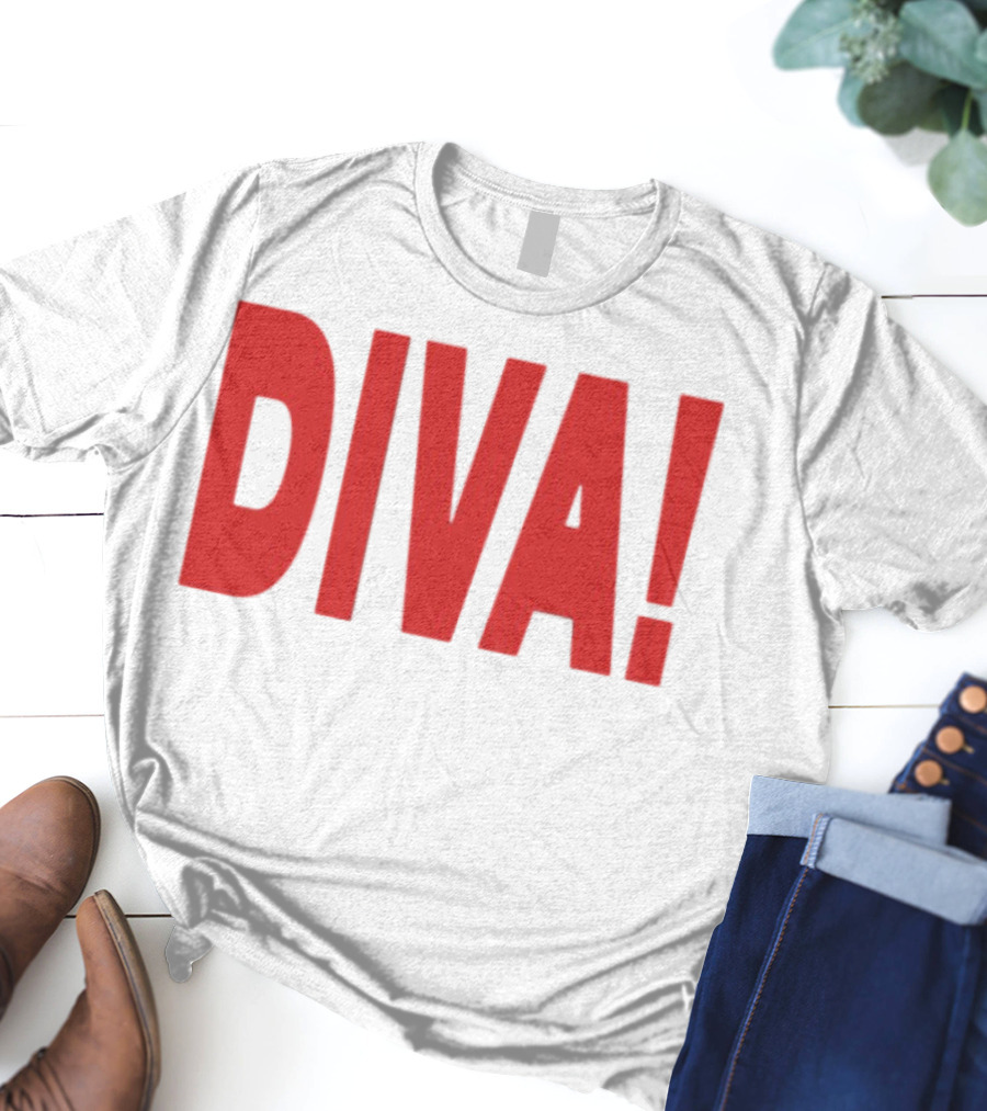 Role Model Diva DIVA! Red Lettering T-Shirt