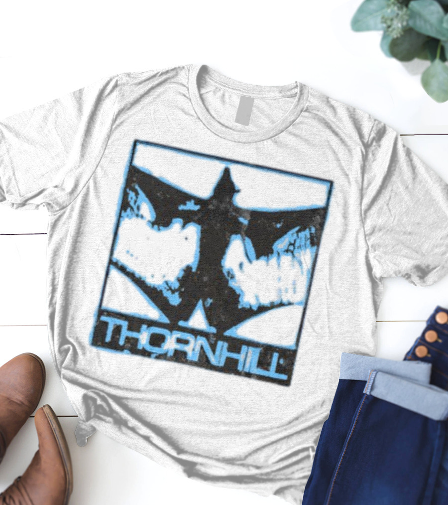 Thornhill Bat White Distressed Grunge Style T-Shirt