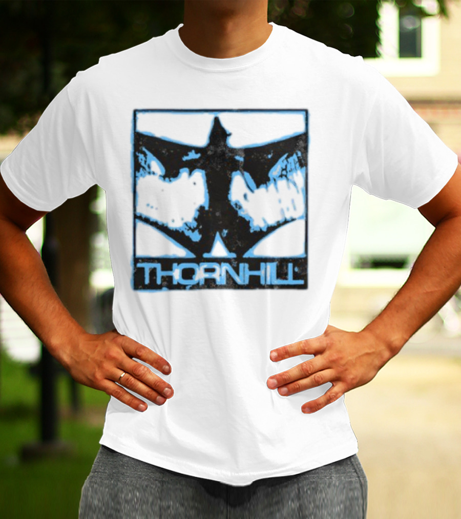Thornhill Bat White Distressed Grunge Style T-Shirt