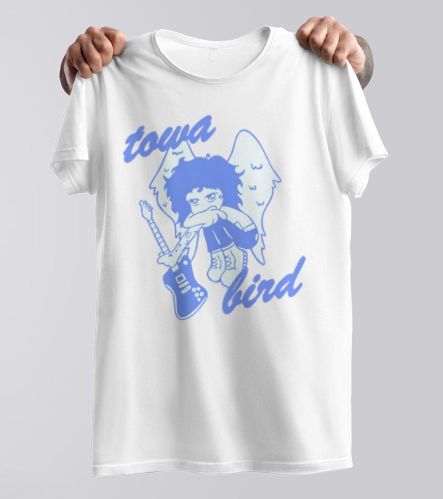 Towa Bird Angel Wings Guitar Player T-Shirt