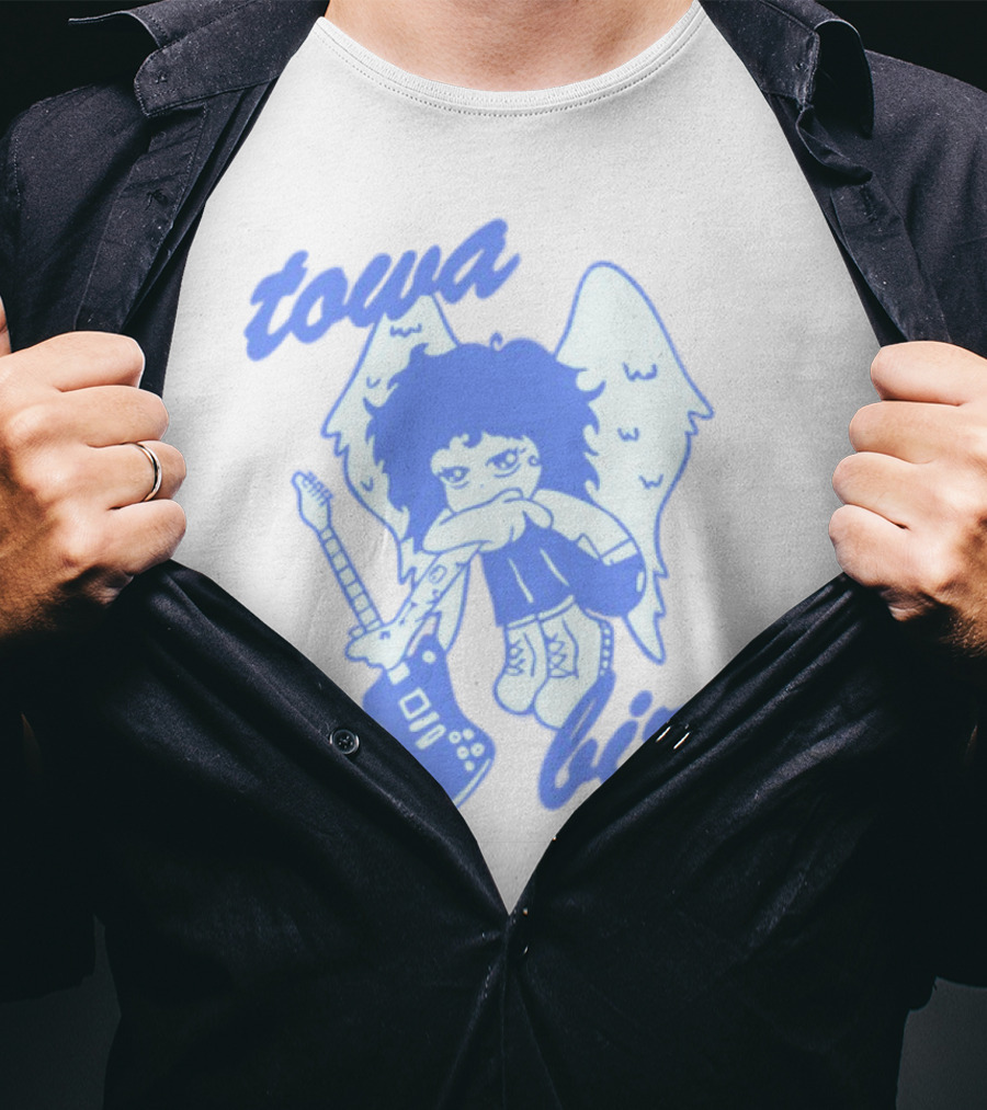 Towa Bird Angel Wings Guitar Player T-Shirt