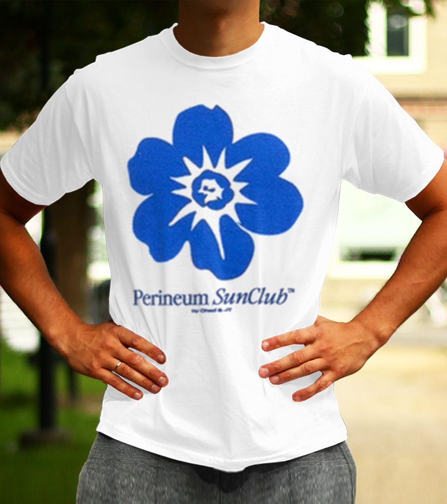 Chad And JT Perineum SunClub Bumflower Blue Blossom T-Shirt