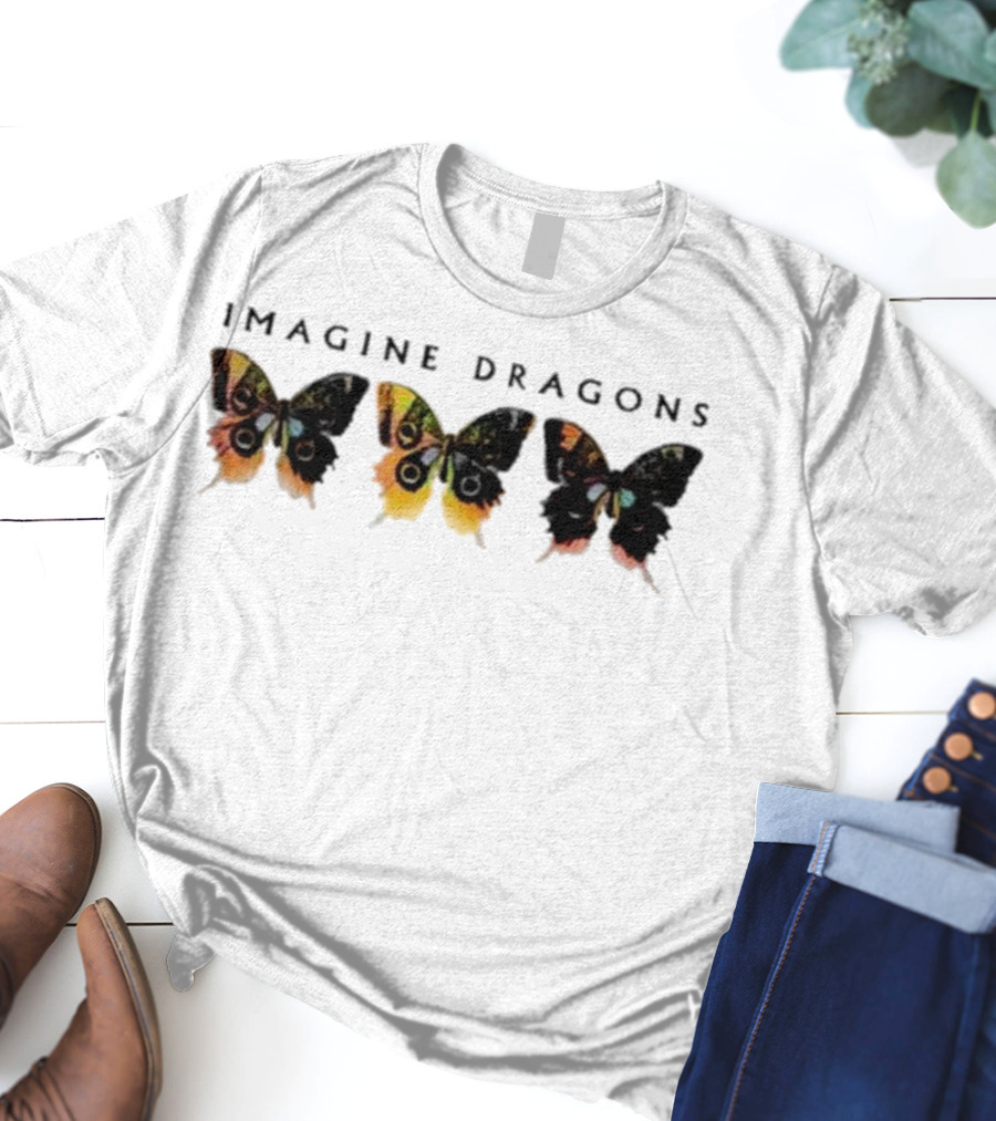 Imagine Dragons Butterfly Trio Pattern T-Shirt