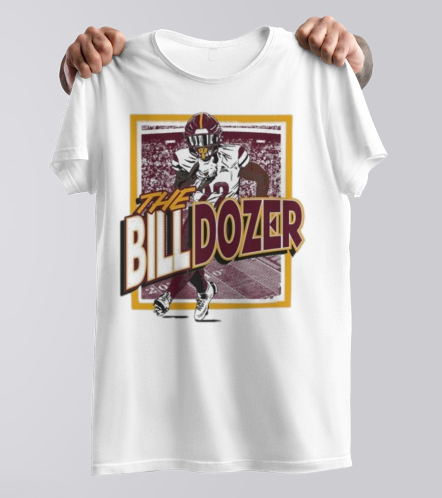 Jacory Croskey-Merritt The Billdozer Breaking Through Washington Commanders Scene T-Shirt